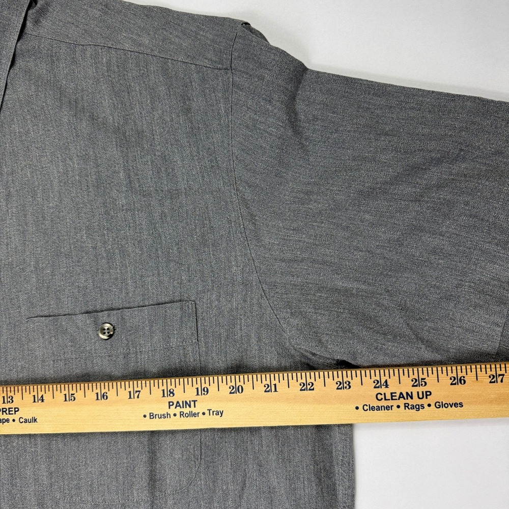 Zanella Mens XL Gray Textured Short Sleeve Button-Up Shirt Made In Italy - Picture 5 of 7
